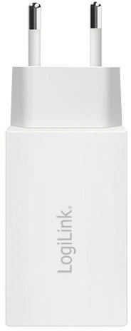 LogiLink Įkroviklis jungiama į tinklą 2x usb-c, 65w, balta
