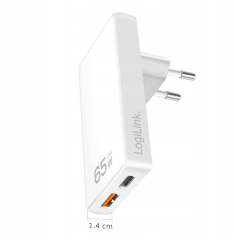 Įkroviklis LogiLink PA0368 USB GaN 1x USB-A 1x USB-C 65 W