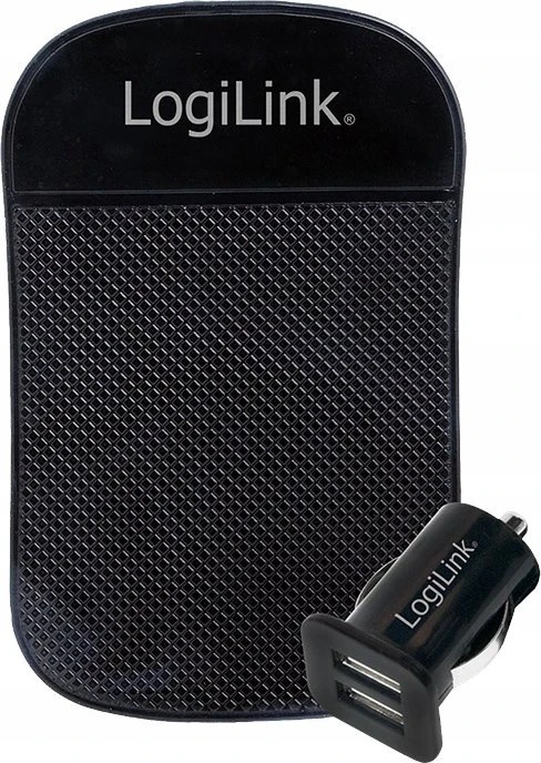 Įkroviklis LogiLink Logilink USB automobilio maitinimo šaltinis, 2x USB prievadas, 10.5W + neslystantis.