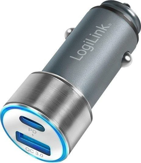 Įkroviklis LogiLink LogiLink USB Kfz Ladeadapter 2Port 1xUSB-C PD,1xUSB-A QC,36W