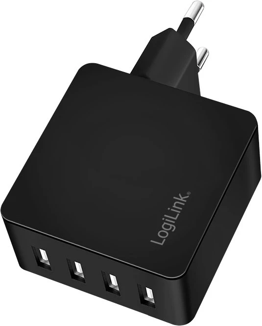 LogiLink Mobiliojo įrenginio įkroviklis universalus, juodas, greitas, AC