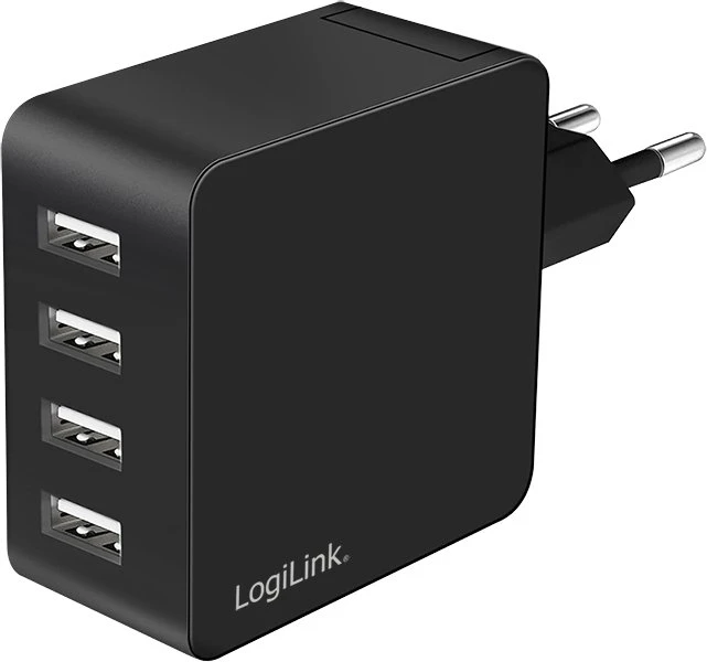 LogiLink Mobiliojo įrenginio įkroviklis universalus, juodas, greitas, AC