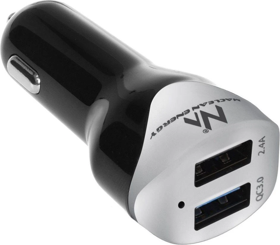 MACLEAN MCE157 Maclean MCE157 Automobilinis pakrovėjas max4,8A 2xUSB Qualcomm QC QC 3.0 plus 1,5m sidabrinis