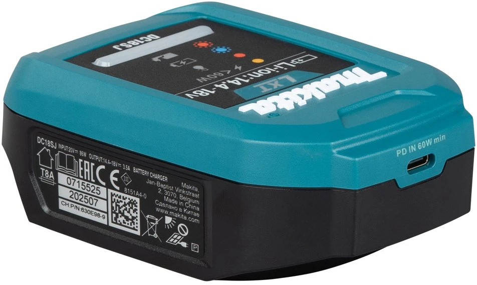 Įkroviklis Makita DC18SJ 1915U4-1 USB LXT Power Delivery 60/80/100W one size