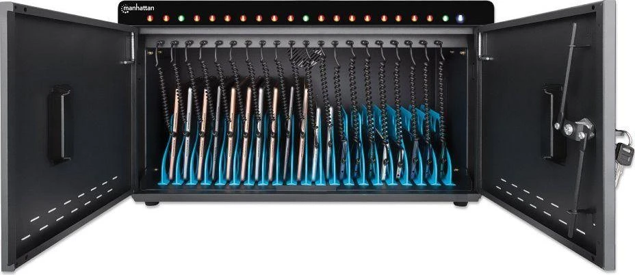 Intracom MANHATTAN 20 USB-C PD prievadų stalinio kompiuterio įkrovimo spinta – 360 W