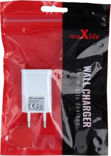Maxlife MXTC-01 įkroviklis 1x USB 1A juodas