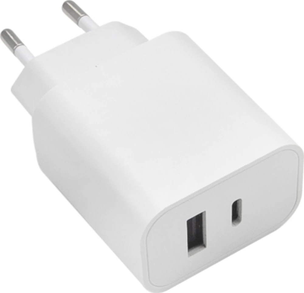 Maxlife MXTC-06 PD QC įkroviklis 1x USB-C 1x USB 30W baltas