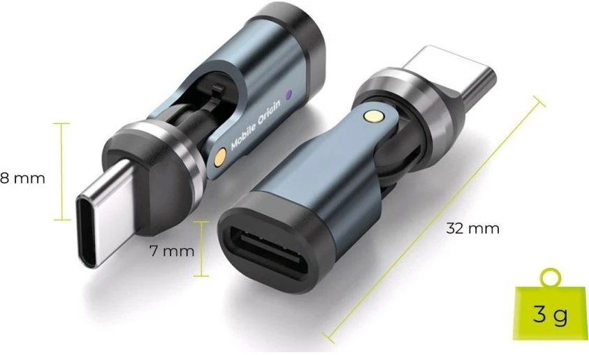 „Mobile Origin“ 240 W USB-C adapteris su 540° sukimosi funkcija, CB13