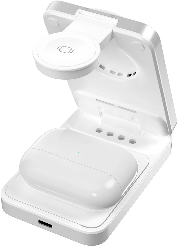 „Mobile Origin 3in1 Qi2 25W“ sulankstomas įkrovimo stovas PW35, suderinamas su „MagSafe“