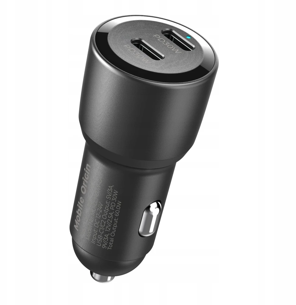 Automobilinis įkroviklis Mobile Origin Car Charger 60W 2 USB-C, CA11