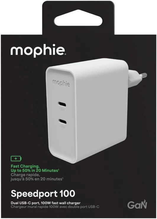 Carruzzo mophie Speedport 100 Universalus Balta AC Spartusis įkrovimas Vidaus