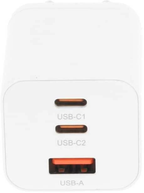 Įkroviklis Movano GaN 65W 2x USB-C PD + USB-A (baltas)