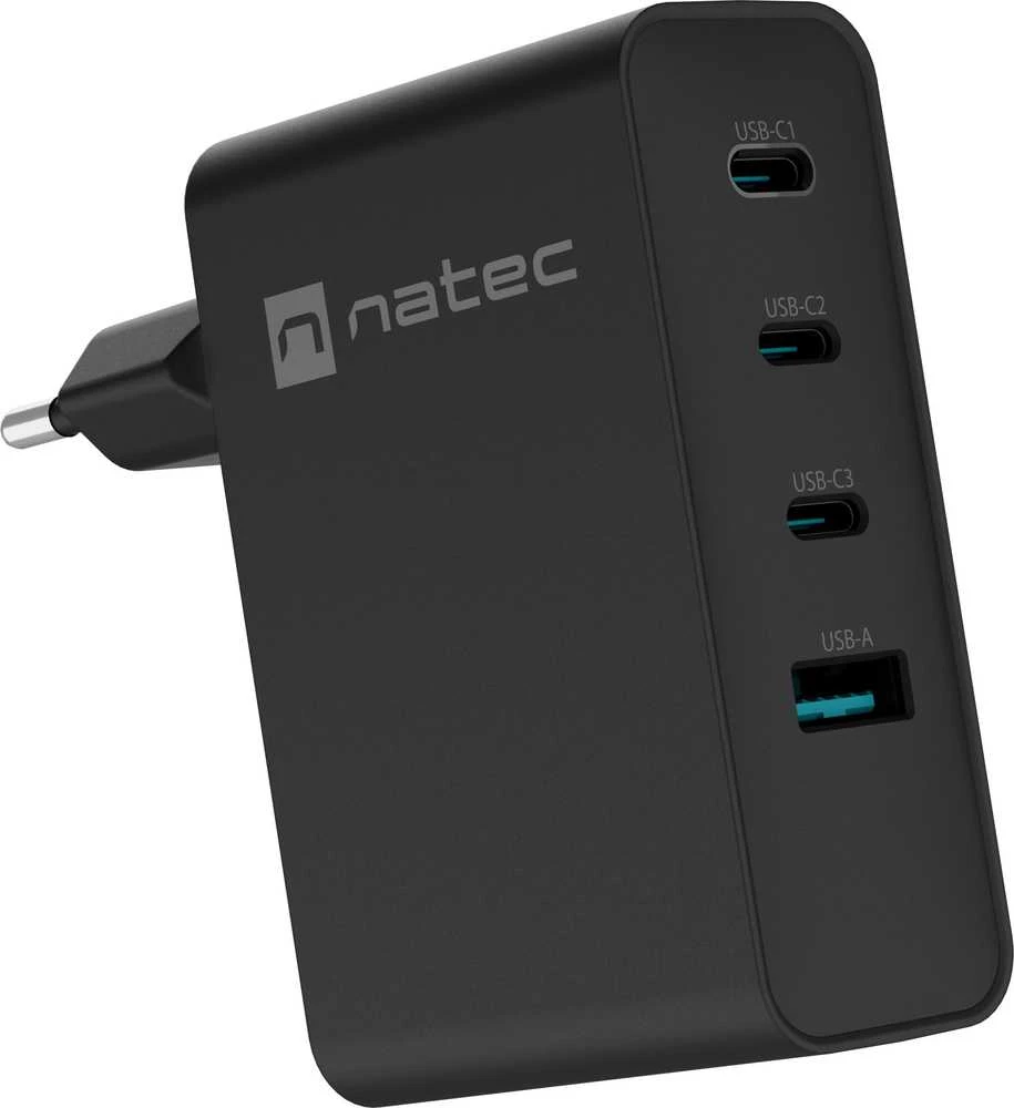 NATEC NUC-2234 mobile device charger Nešiojamas kompiuteris, Išmanusis telefonas Juodas AC Fast charging Indoor