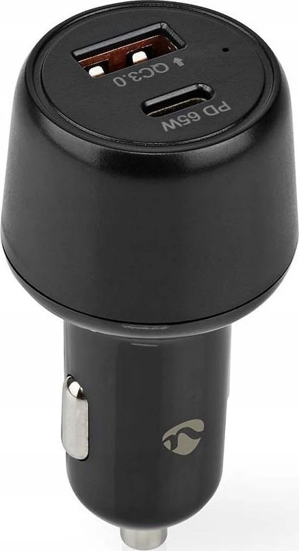 Įkroviklis Nedis Car Charger, Auto, Cigar lighter, 20 V, Juodas