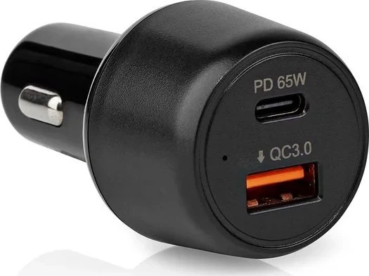 Įkroviklis Nedis Car Charger, Auto, Cigar lighter, 20 V, Juodas