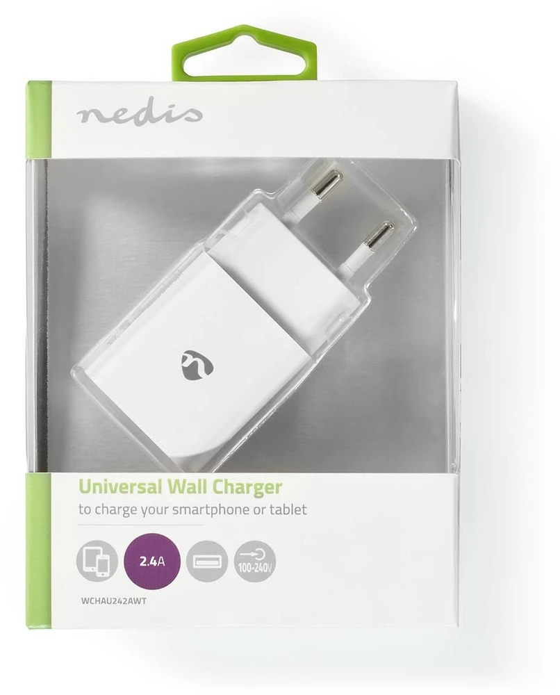 Nedis WCHAU242AWT, Vidinis, AC, 5 V, Baltas