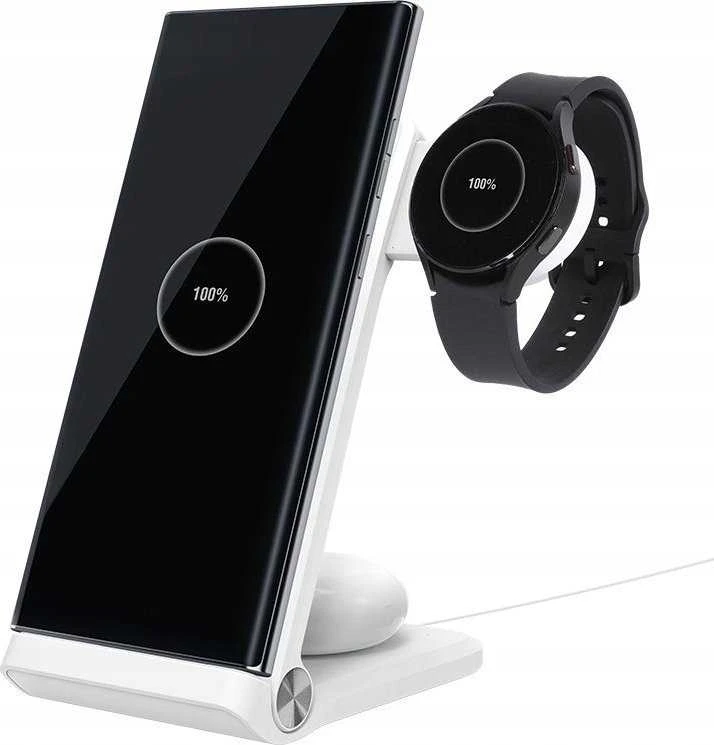 Nillkin PowerTrio 3in1 belaidis įkroviklis Samsung Watch baltos spalvos
