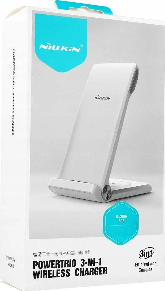 Nillkin PowerTrio 3in1 belaidis įkroviklis Samsung Watch baltos spalvos