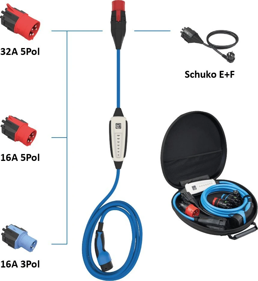 Įkroviklis NRGkick 32A Set Optimal Bluetooth + WiFi 22kW 10m (12101061)