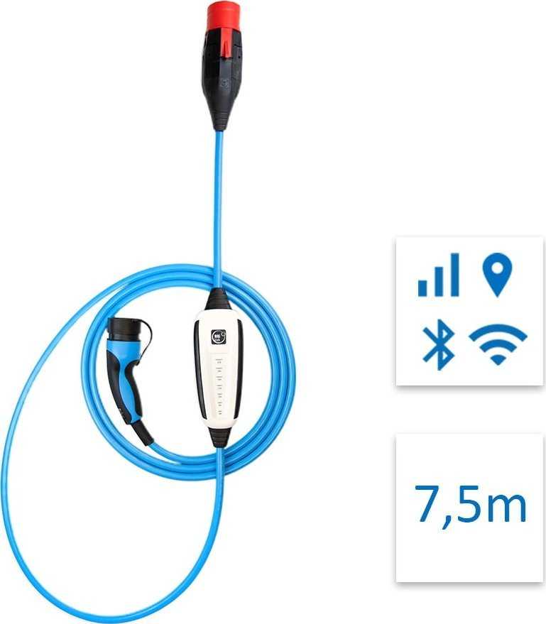 Įkroviklis NRGkick 32A Standard Bluetooth + WiFi, GSM/GPS/SIM 22kW 7,5m (12801001)