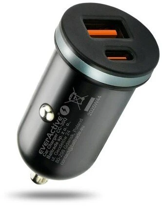 Automobilinis įkroviklis everActive CC-60Q USB QC3.0 + USB-C PD 83W