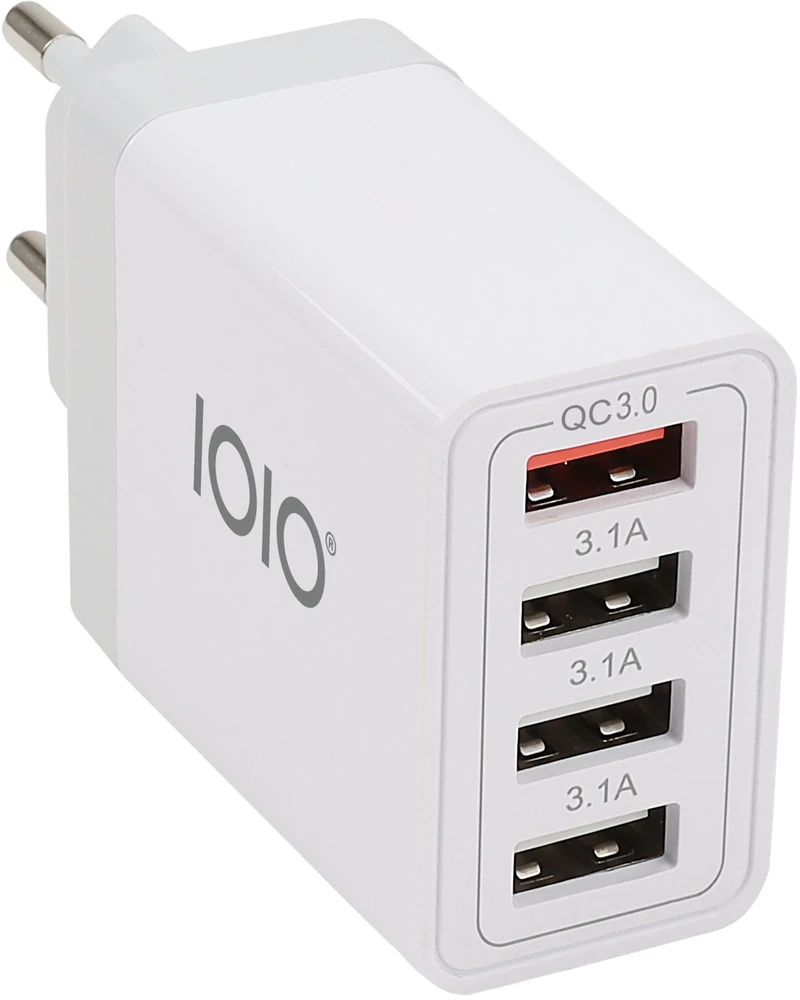 Olympia IOIO įkroviklis UL4 3xUSB-A3.1/1xUSB-A QC3.0 baltas
