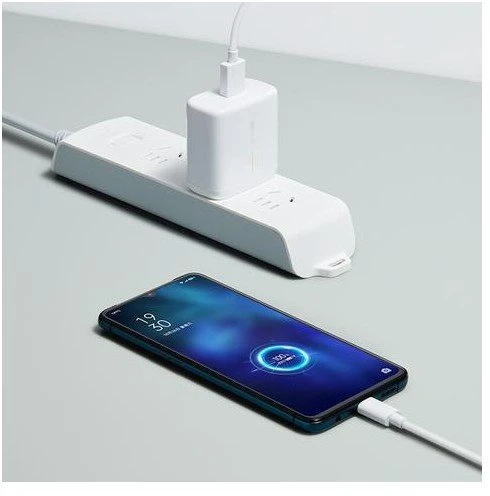 OPPO SuperVOOC originalus įkroviklis C tipo VCA7JFEH 65W baltas blisteryje