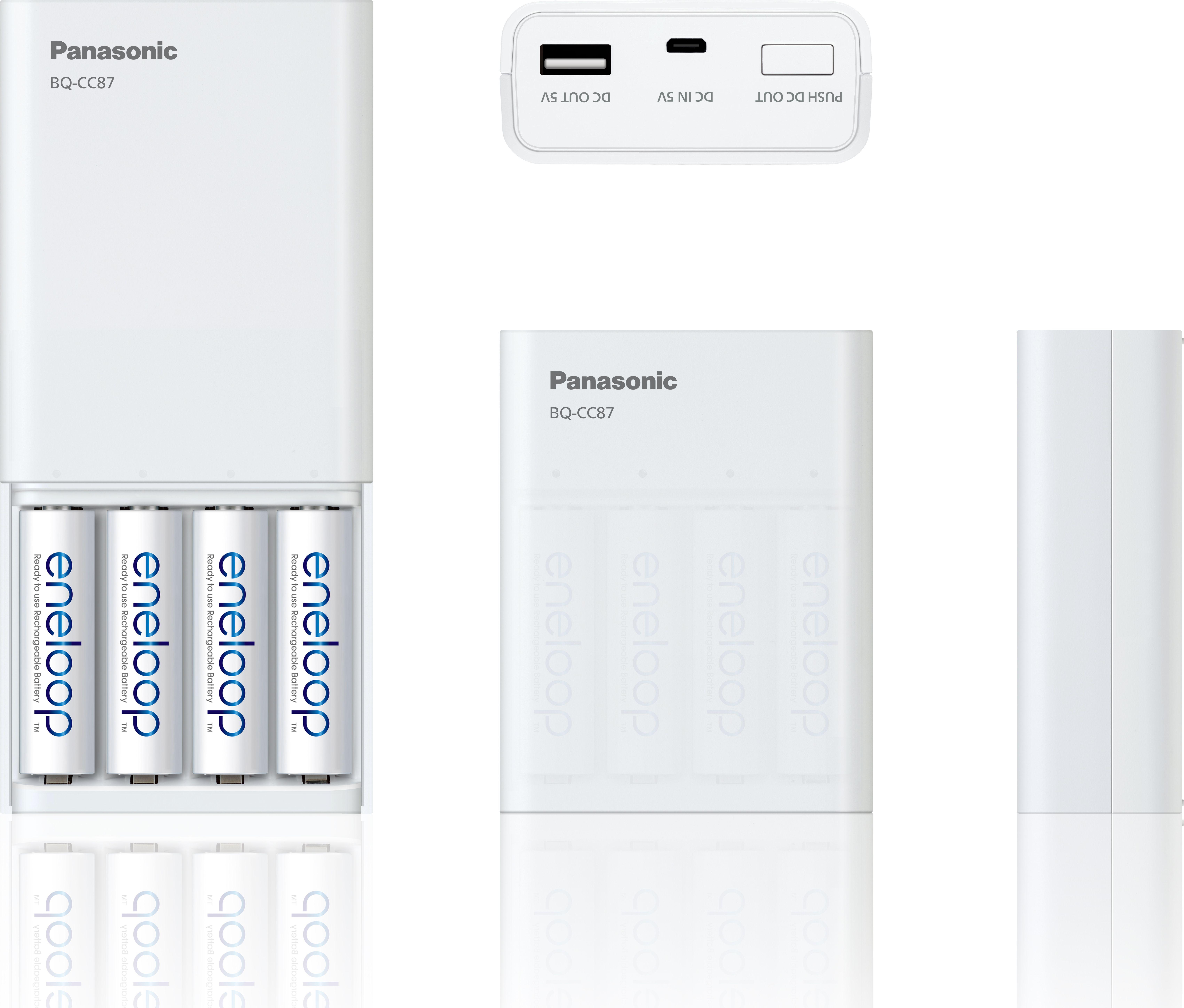 Panasonic Loader BQ-CC87USB Powerbank + Eneloop R6/AA 1900mAh, 4 Vnt.