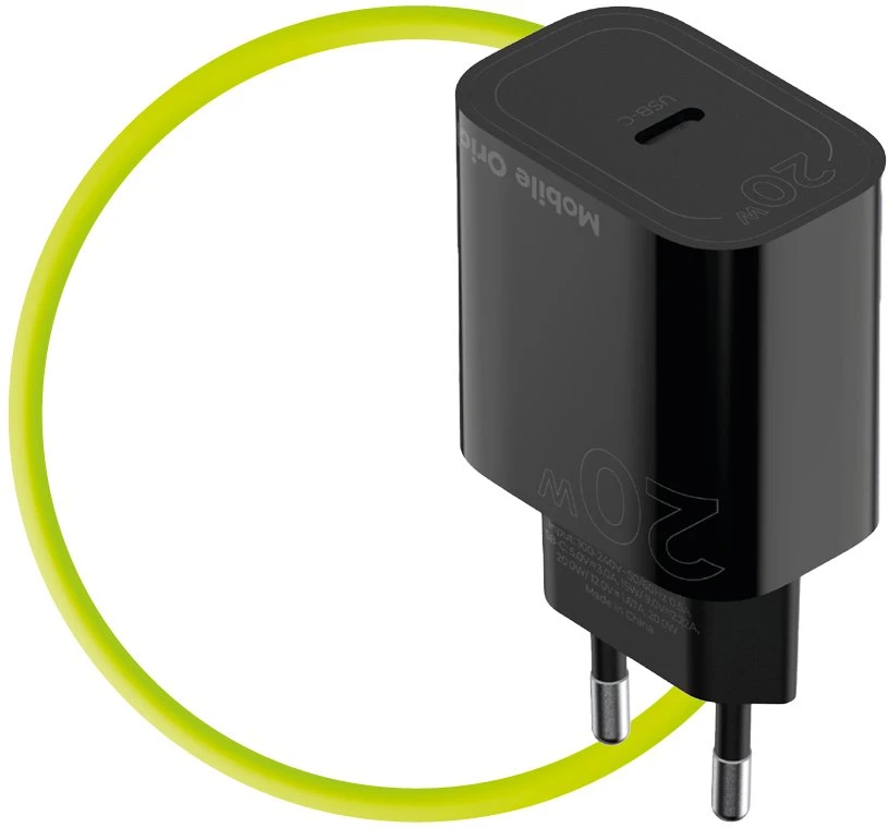 Mobile Origin PD20W laidinis įkroviklisMO11, juodos spalvos, 1 USB-C