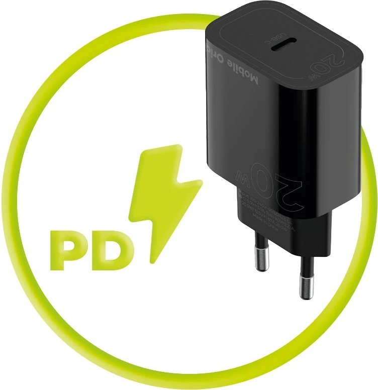Mobile Origin PD20W laidinis įkroviklisMO11, juodos spalvos, 1 USB-C