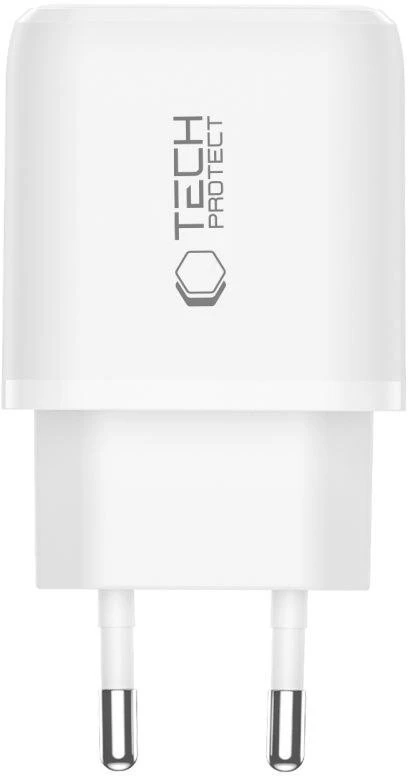 TECH-PROTECT NCA65W-GAN 2 PRIEVADŲ TINKLO ĮKROVIKLIS PD 65W / QC3.0 Baltas