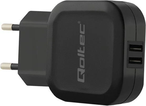 QOLTEC 50185 kintamosios srovės adapteris 12W 5V 2,4A 2xUSB