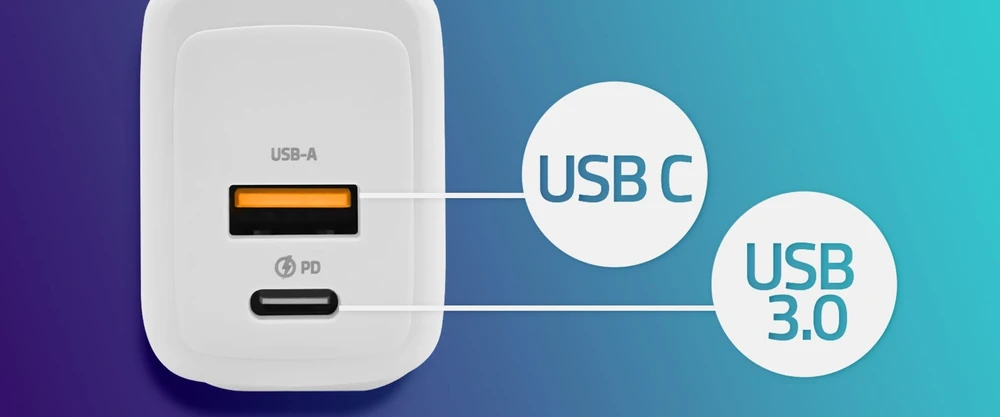 Adapteris Įkroviklis tinklo 20w gan 5-20v 1.5-3a 1 x usb-c pd usb qc 3.0 baltas Qoltec