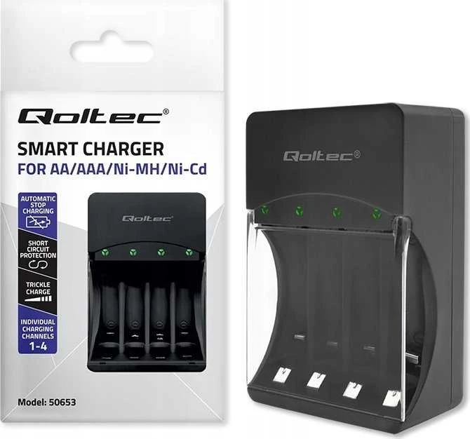 Įkroviklis - Qoltec 50653 Ni-MH R03/AAA R6/AA 1.2V