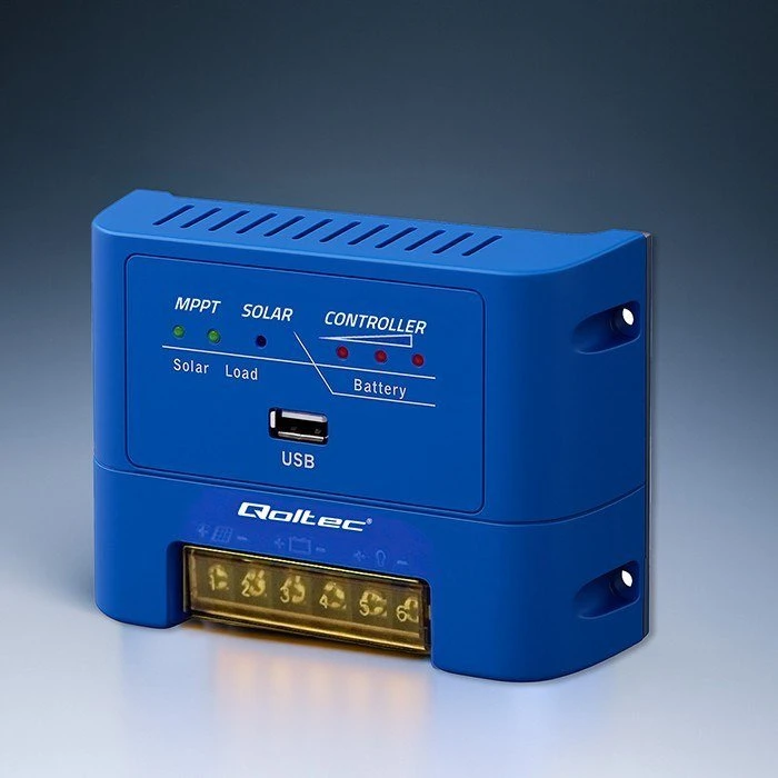 Qoltec MPPT saulės įkrovos valdiklis 15A 12V/24V AGM