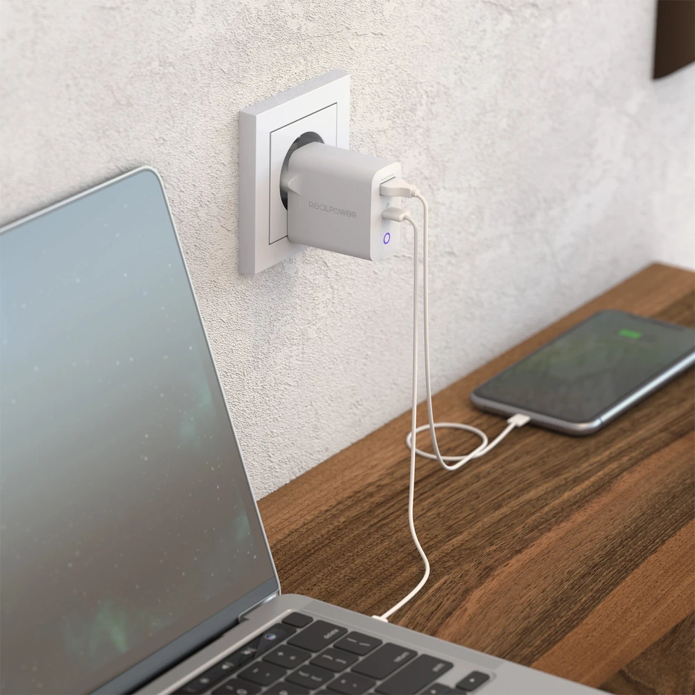 Carruzzo RealPower 352262 mobiliojo įrenginio kroviklis Universalus Balta AC Spartusis įkrovimas Vidaus