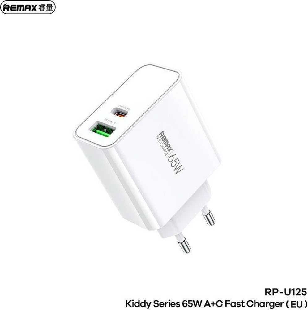 Remax 65W įkroviklis su USB-C ir USB-A jungtimis