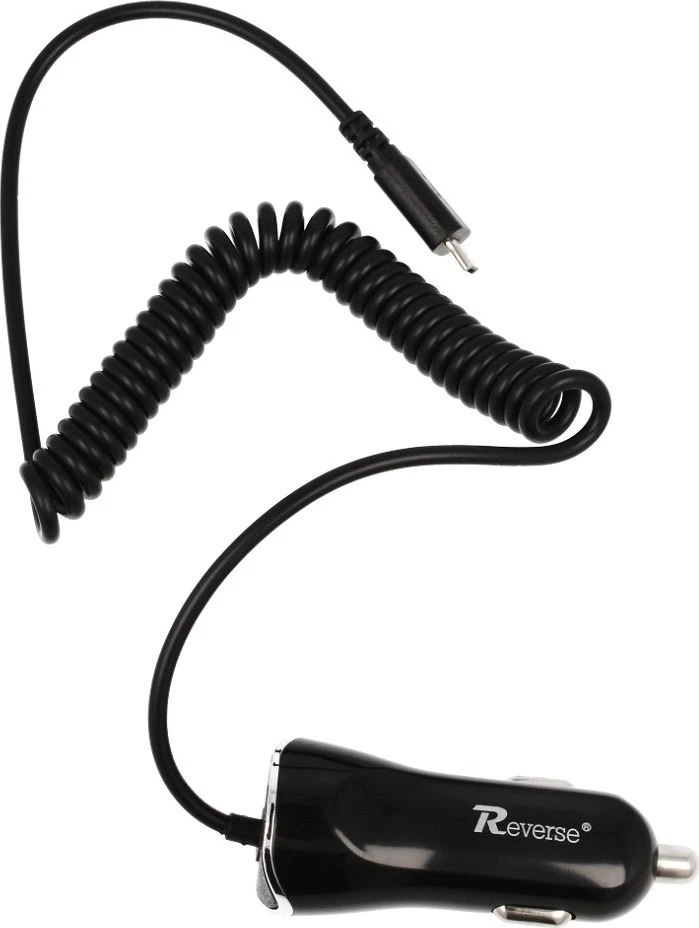 Įkroviklis Revers Įkroviklis samochodowa Reverse CC-21 2,1A MICRO+USB juoda