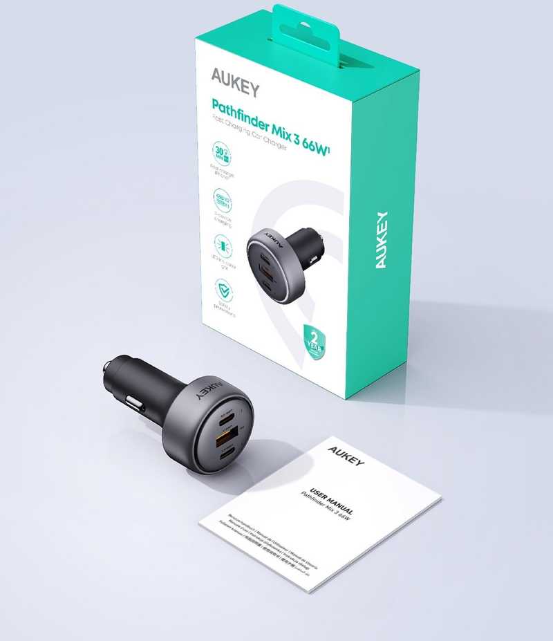 AUKEY CC-P1 automobilinis įkroviklis 66W