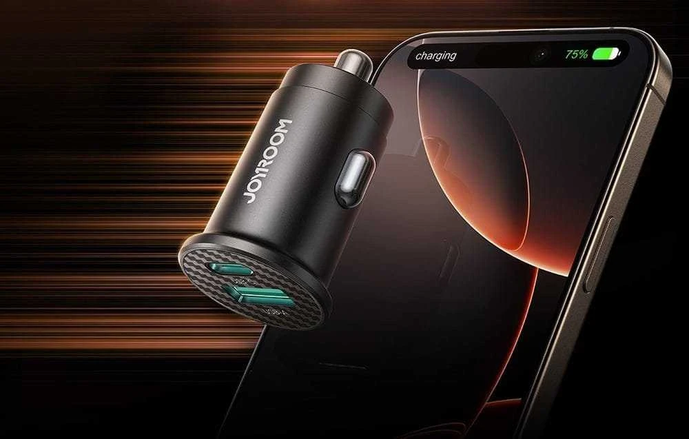Automobilinis įkroviklis Joyroom JR-CCN16 USB-A/USB-C 15W juodas