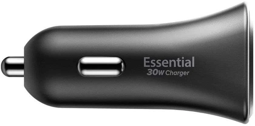 Juodas 30W 1xUSB-C automobilinis įkroviklis „Spigen Essential EV301”