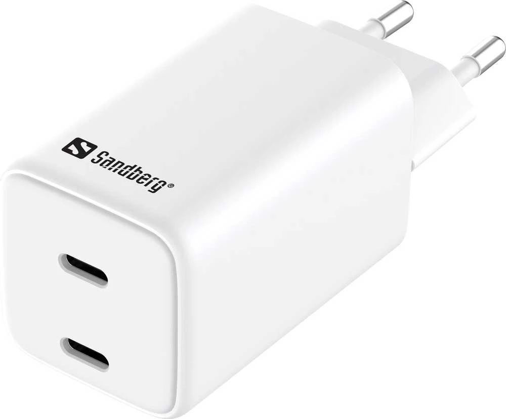 Sandberg kintamosios srovės įkroviklis Dual USB-C PD65W EU