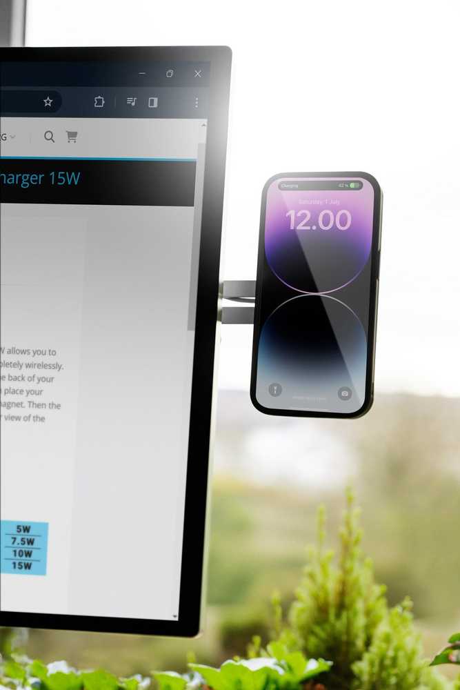 Sandberg ScreenMount magnetinis įkroviklis 15W