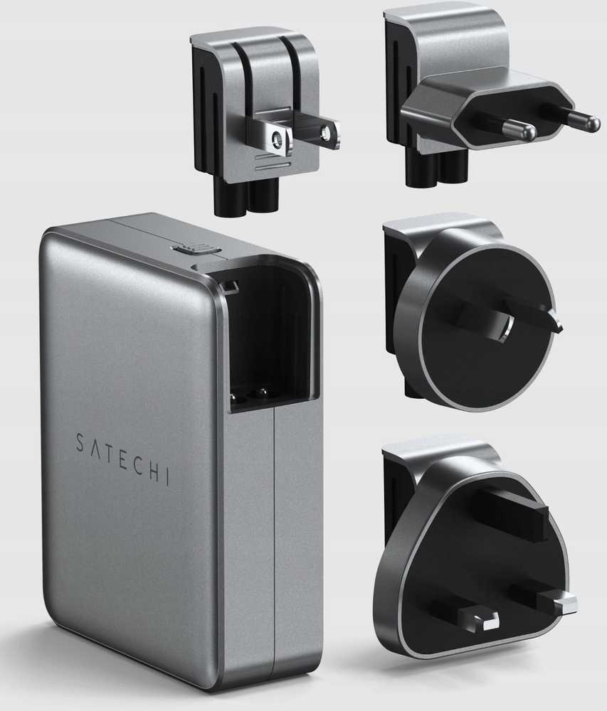 SATECHI 145W USB-C 4 prievadų GaN kelioninis įkroviklis