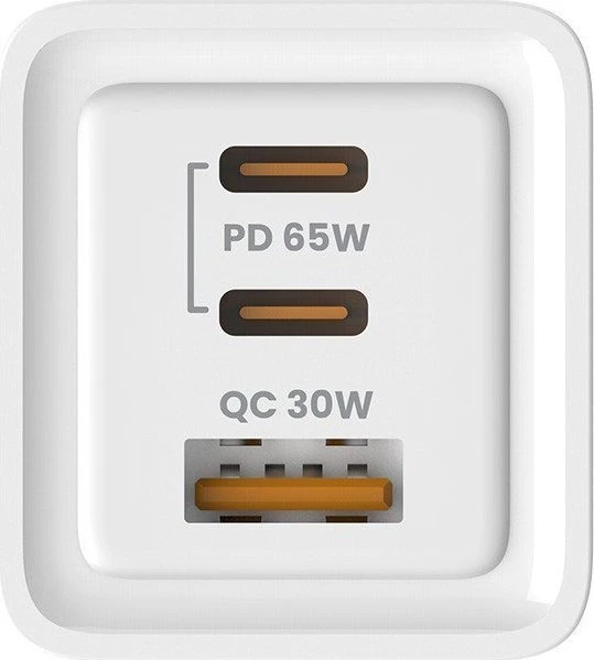 Sieninis Įkroviklis - Savio La-07 65W, USB, QC4.0+, PD 3.0, Baltas