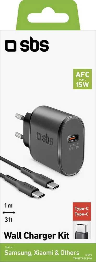 Įkroviklis SBS Mobile 1x USB-C 3 A (TEKITTC15W)