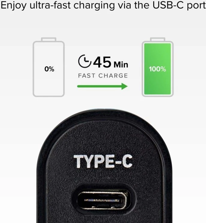 Automobilinis įkroviklis 3100mAh Type-C USB 2.1A by SBS Juodas