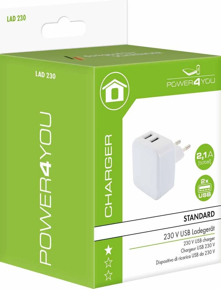 Įkroviklis Schwaiger LAD230 531 230V 2x USB-A (LAD230531)