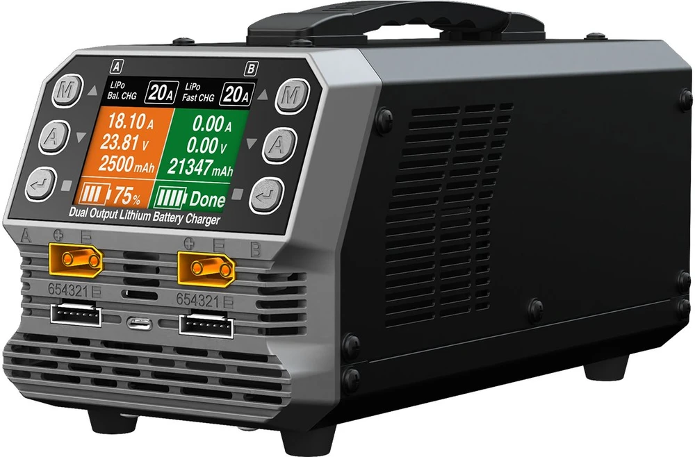 „SkyRC PC1080neo“ dviejų kanalų ličio baterijų įkroviklis