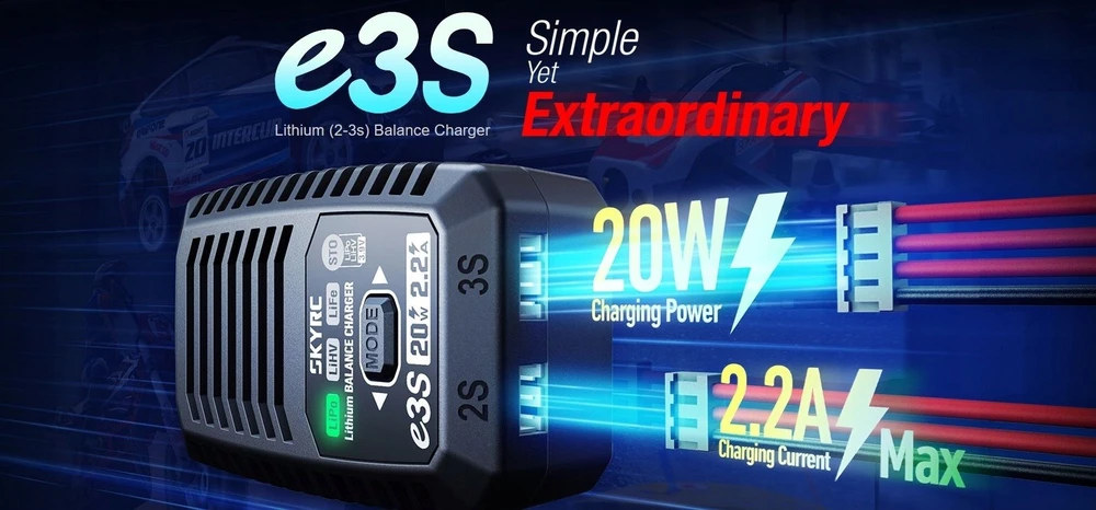 SkyRC e3S 2S/3S charger